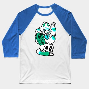 Dead Lucky - Teal Baseball T-Shirt